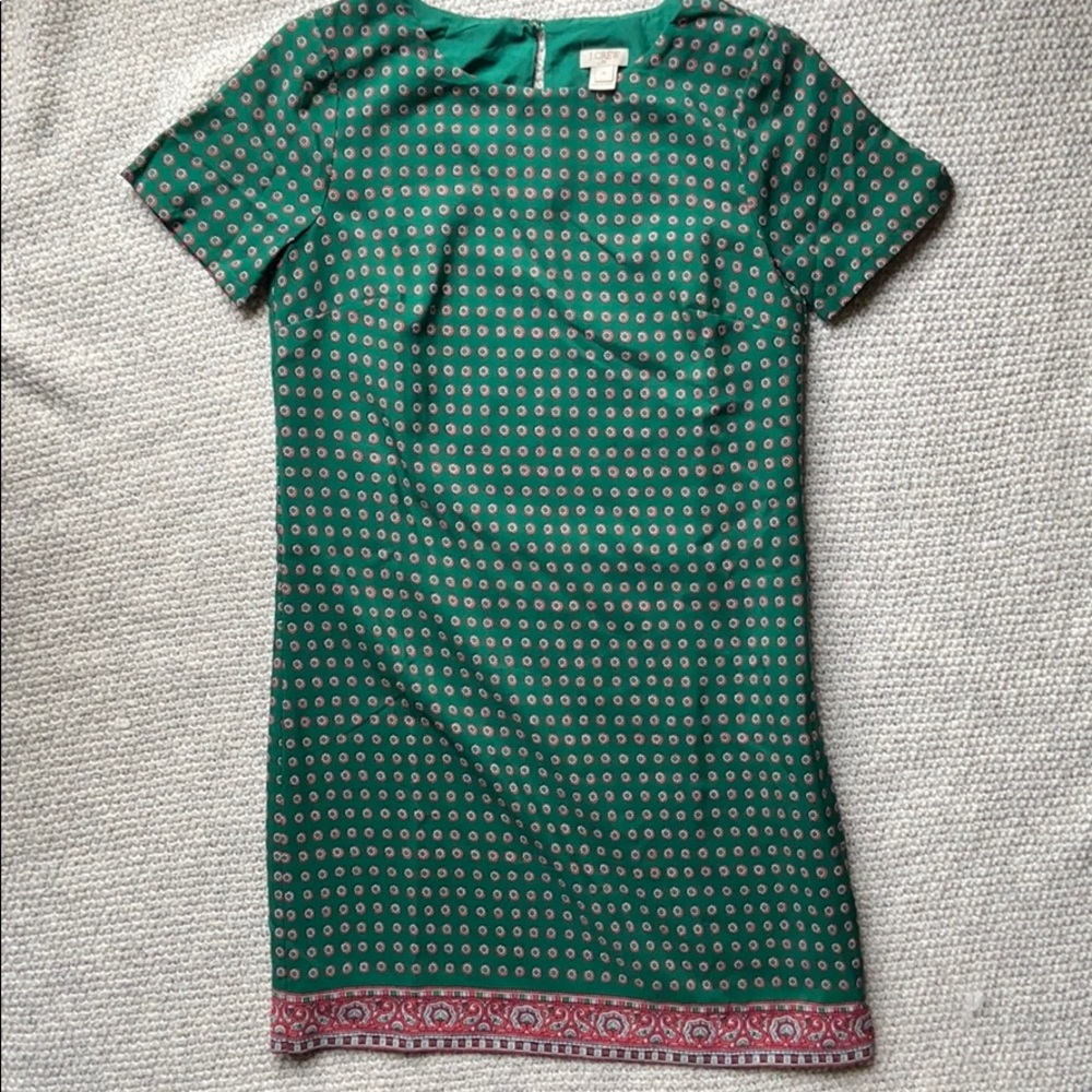 J. Crew Green and Pink Dress Sz. OO